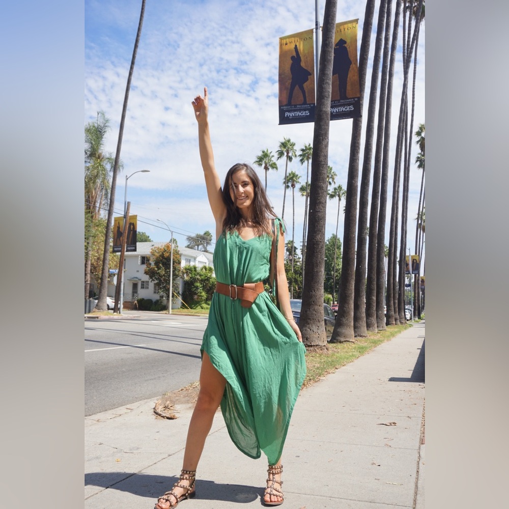 Free People el Porto Green Jumpsuit/ romper sz XS